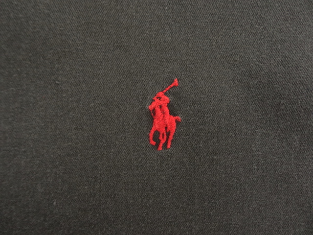 画像: 90'S RALPH LAUREN "POSTBOY" 長袖 バンドカラーシャツ フェードブラック (VINTAGE)