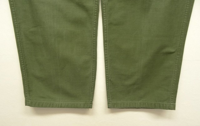 画像: 60'S アメリカ軍 US ARMY "OG107" 初期モデル コットンサテン 平ボタン ベイカーパンツ L (VINTAGE)