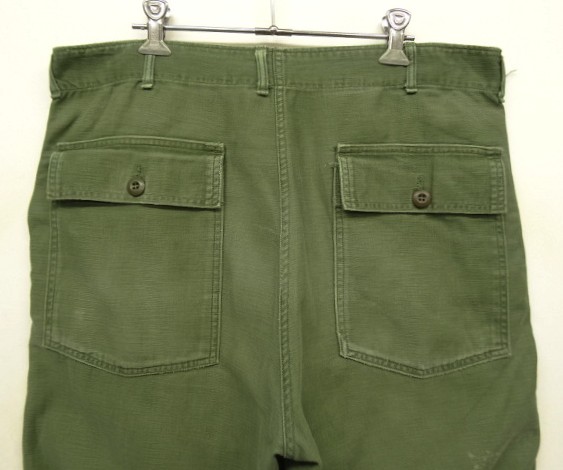 画像: 60'S アメリカ軍 US ARMY "OG107" コットンサテン ベイカーパンツ W36L33 (VINTAGE)