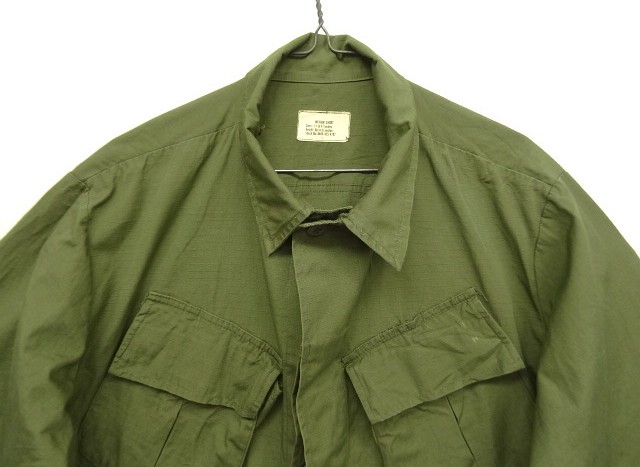画像: 60'S アメリカ軍 US ARMY "JUNGLE FATIGUE" リップストップ ファティーグジャケット M-SHORT (MINT CONDITION)