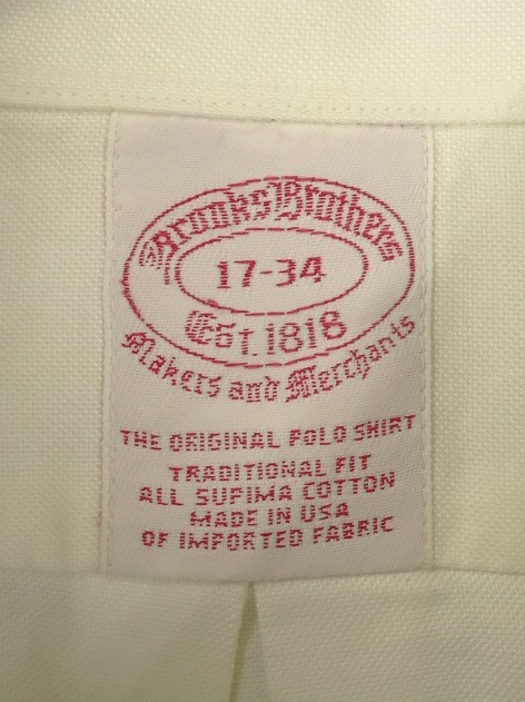 画像2: 90'S BROOKS BROTHERS オックスフォード BDシャツ ホワイト USA製 (VINTAGE)