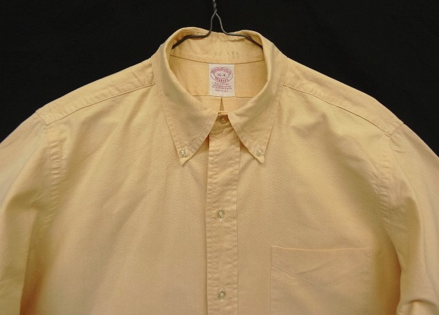 画像: 70'S BROOKS BROTHERS "MAKERS" 6ボタン オックスフォード BDシャツ イエロー USA製 (VINTAGE)