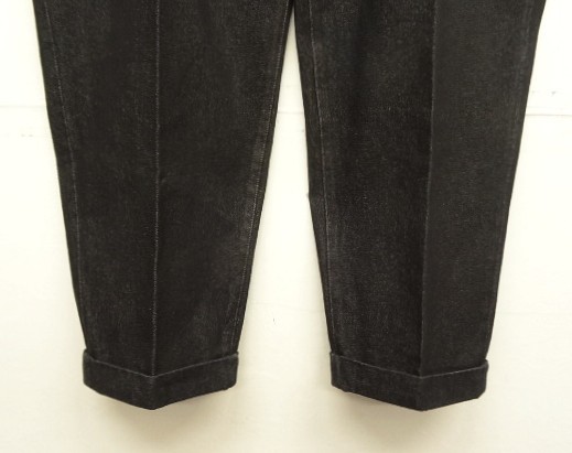 画像: WOODBLOCK "2TUCK BLACK DENIM TROUSER" BLACK (NEW)