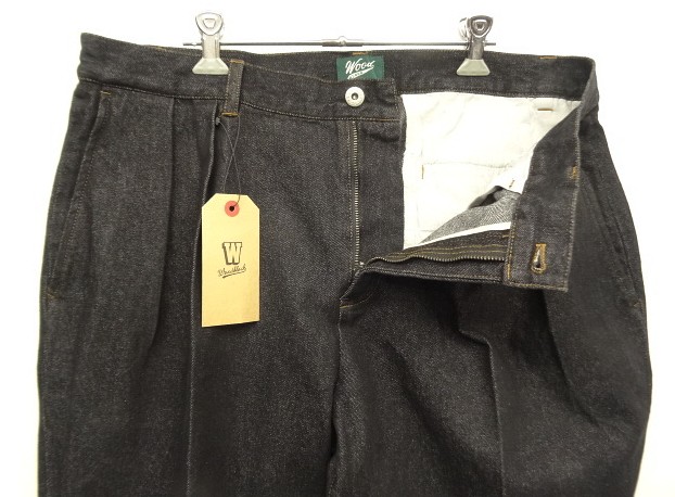 画像: WOODBLOCK "2TUCK BLACK DENIM TROUSER" BLACK (NEW)