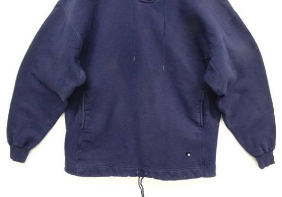 画像: 90'S RUSSELL ATHLETIC "PRO COTTON" トップスナップボタン スウェットパーカー ネイビー USA製 (VINTAGE)