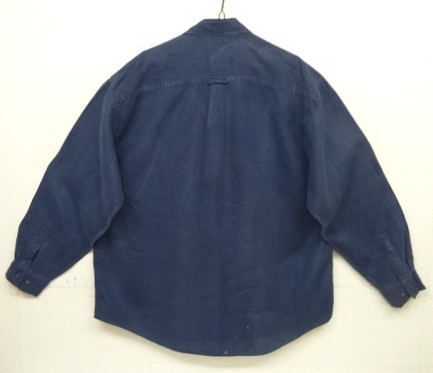 画像3: 90'S GAP 旧タグ 長袖 リネンシャツ インディゴ (VINTAGE)