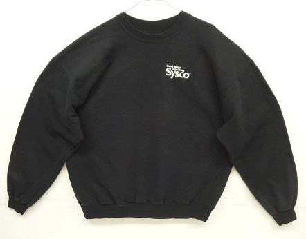 画像1: 00'S SYSCO アメリカ企業物 クルーネック スウェットシャツ ブラック (VINTAGE)