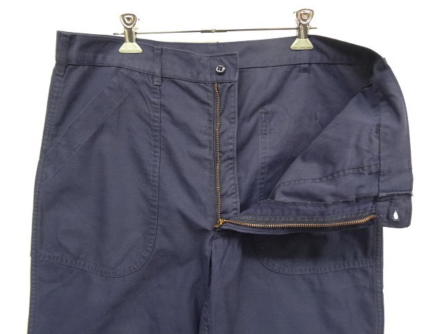 画像: 70'S アメリカ軍 US NAVY コットンサテン ユーティリティパンツ GENERALジップ 36R (VINTAGE)