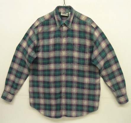 画像1: 90'S NORTHERN REFLECTION フランネル BDシャツ オンブレチェック (VINTAGE)