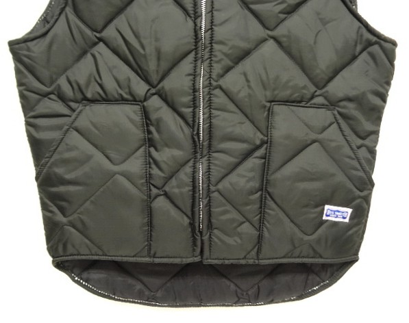 画像: 80'S BIG SMITH 三角タグ キルティングベスト ブラック USA製 (DEADSTOCK)