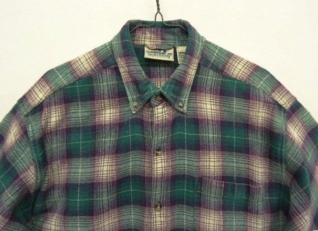 画像: 90'S NORTHERN REFLECTION フランネル BDシャツ オンブレチェック (VINTAGE)