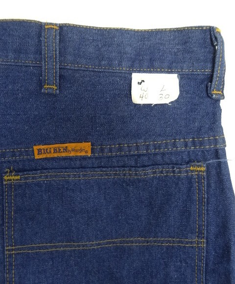 画像5: 80'S BIG BEN by WRANGLER デニム ペインターパンツ インディゴ 42TALONジップ USA製 (DEADSTOCK)