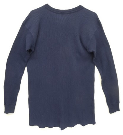 画像3: 80'S OAKTON LTD ヘンリーネック サーマル 長袖 Tシャツ ネイビー USA製 (VINTAGE)