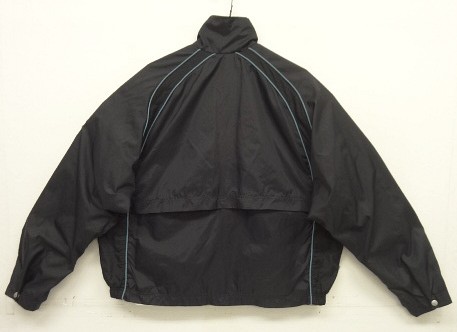 画像5: 90'S NIKE 胸ロゴ 裏地メッシュ  ライン入り ナイロンジャケット ブラック/チャコール  (VINTAGE)