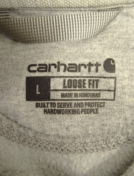 画像2: CARHARTT 袖プリント スウェット パーカー ヘザーグレー (VINTAGE)