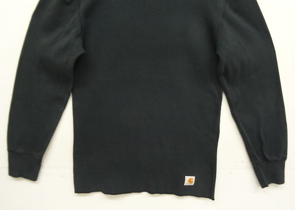 画像: CARHARTT "FORCE" 裾ロゴ サーマル 長袖 Tシャツ ブラック (VINTAGE)