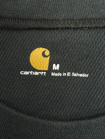 画像2: CARHARTT "FORCE" 裾ロゴ サーマル 長袖 Tシャツ ブラック (VINTAGE)
