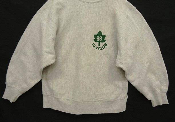 画像: 80'S CHAMPION "88 IVY CLUB" トリコタグ リバースウィーブ ヘザーグレー USA製 (VINTAGE)