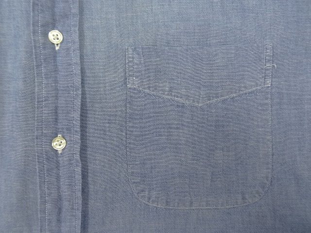 画像: 80'S ABERCROMBIE & FITCH コットン100% シャンブレー BDシャツ ブルー (VINTAGE)