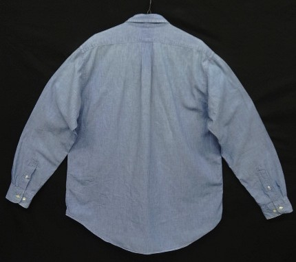 画像3: 80'S ABERCROMBIE & FITCH コットン100% シャンブレー BDシャツ ブルー (VINTAGE)