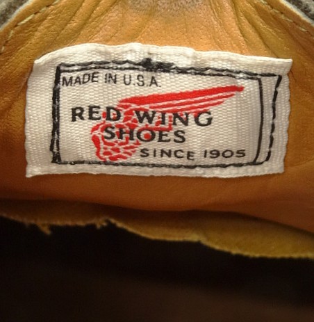 画像: 90'S RED WING 101 "プリント羽タグ" レザー ポストマンシューズ ブラック USA製 (VINTAGE)
