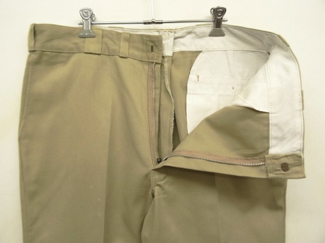 画像: 80'S DICKIES 874 チビタグ ワークパンツ YKKアルミジップ ベージュ W38L30 USA製 (VINTAGE)