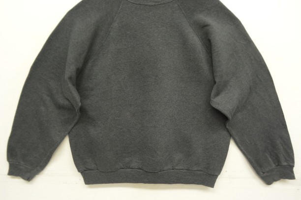 画像: 90'S TULTEX ラグランスリーブ クルーネック スウェットシャツ チャコール USA製 (VINTAGE)