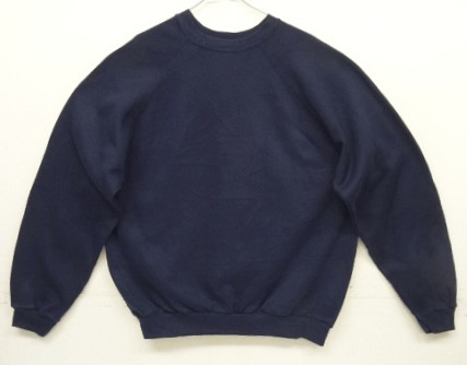 画像1: 90'S TULTEX ラグランスリーブ クルーネック スウェットシャツ ネイビー USA製 (VINTAGE)