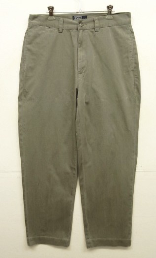 画像1: 90'S RALPH LAUREN "PHILIP PANT" ノープリーツ チノパンツ カーキ (VINTAGE)