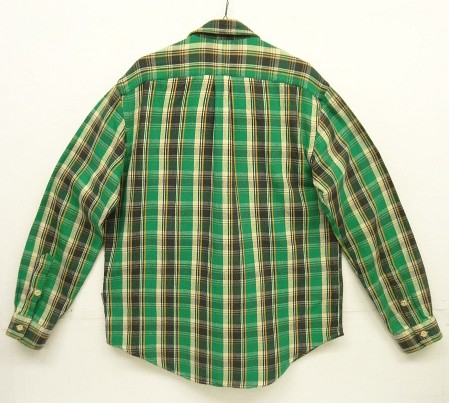 画像4: 90'S RALPH LAUREN チンスト付き 長袖 フランネルシャツ チェック柄 (VINTAGE)