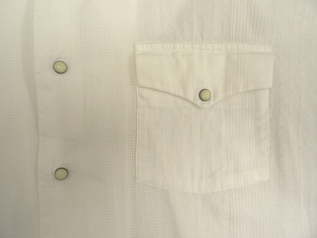 画像: 90'S RALPH LAUREN "MUSTIQUE" 同色ジャガード ウエスタン ボックスシャツ ホワイト (VINTAGE)