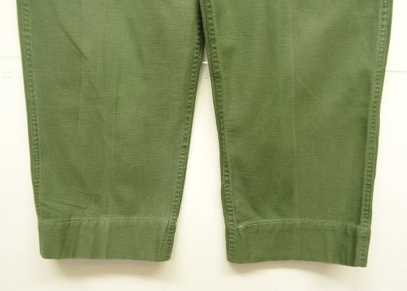 画像: 60'S アメリカ軍 US ARMY "OG107" 初期モデル コットンサテン 平ボタン ベイカーパンツ M (VINTAGE)