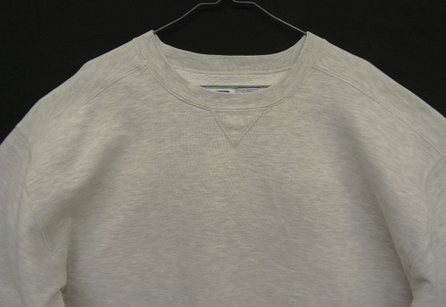 画像: 90'S RUSSELL ATHLETIC "HIGH COTTON" 前Vガゼット付き クルーネック スウェットシャツ アッシュグレー USA製 (VINTAGE)