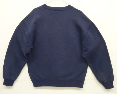 画像5: 90'S RUSSELL ATHLETIC 前Vガゼット付き プリント入り クルーネック スウェットシャツ フェードネイビー (VINTAGE)