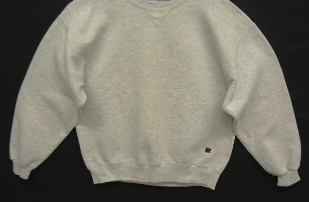 画像: 90'S RUSSELL ATHLETIC "HIGH COTTON" 前Vガゼット付き クルーネック スウェットシャツ アッシュグレー USA製 (VINTAGE)
