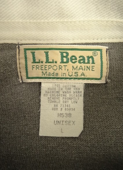 画像2: 80'S LL Bean 脇の下ガゼット付き ラガーシャツ USA製 (VINTAGE)
