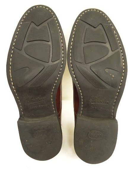 画像: PARABOOT "AVIGNON" レザー Uチップシューズ ブラウン フランス製 (USED)