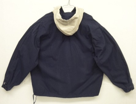 画像4: 90'S J.CREW 旧タグ コットン カラーブロック アノラックパーカー ホワイト/ネイビー (VINTAGE)