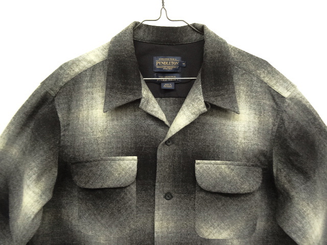 画像: 00'S PENDLETON "BOARD SHIRT" ウール オープンカラーシャツ オンブレチェック (MINT CONDITION)