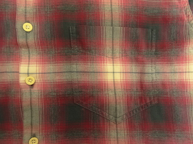 画像: 90'S J.CREW 旧タグ レーヨン混 長袖シャツ オンブレチェック ポルトガル製 (VINTAGE)
