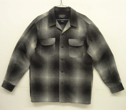 画像1: 00'S PENDLETON "BOARD SHIRT" ウール オープンカラーシャツ オンブレチェック (MINT CONDITION)