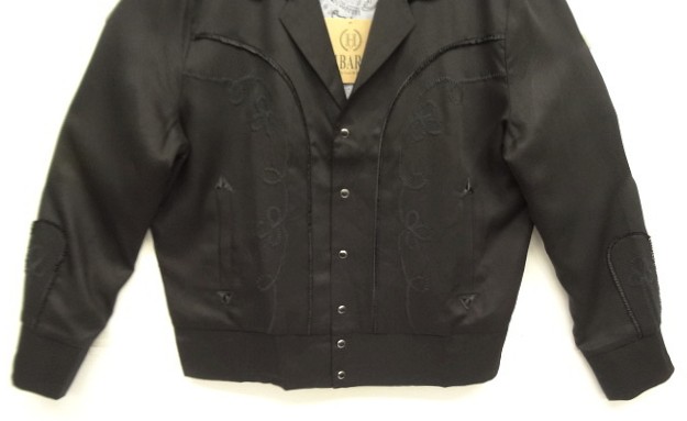 画像: H BAR C "BOLERO JACKET" ショート丈 ウエスタンジャケット ブラック/ブラック刺繍 (NEW)