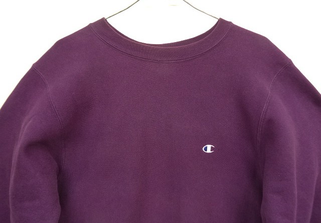 画像: 90'S CHAMPION 刺繍タグ リバースウィーブ グレープ USA製 (VINTAGE)
