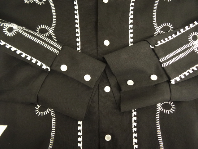 画像: H BAR C "BOLERO JACKET" ショート丈 ウエスタンジャケット ブラック/ホワイト刺繍 (NEW)