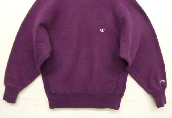 画像: 90'S CHAMPION 刺繍タグ リバースウィーブ グレープ USA製 (VINTAGE)