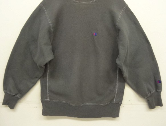 画像: 90'S CHAMPION 刺繍タグ リバースウィーブ チャコール メキシコ製 (VINTAGE)
