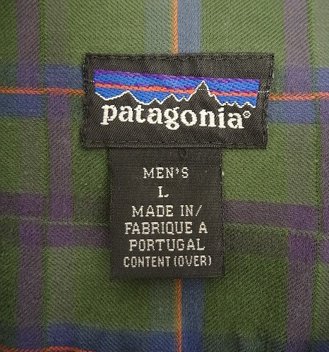 画像2: 90'S PATAGONIA コットン 長袖シャツ チェック柄 ポルトガル製 (VINTAGE)