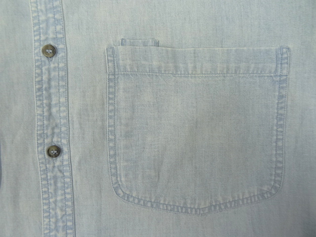 画像: 80'S PATAGONIA 旧タグ ビッグポケット 長袖 シャンブレーシャツ ライトブルー マカオ製 (VINTAGE)