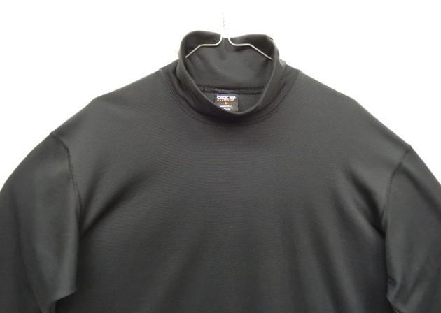 画像: 90'S PATAGONIA "CAPILENE" 裾ロゴ モックネック ロングスリーブ ブラック USA製 (VINTAGE)