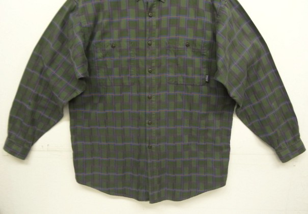 画像: 90'S PATAGONIA コットン 長袖シャツ チェック柄 ポルトガル製 (VINTAGE)